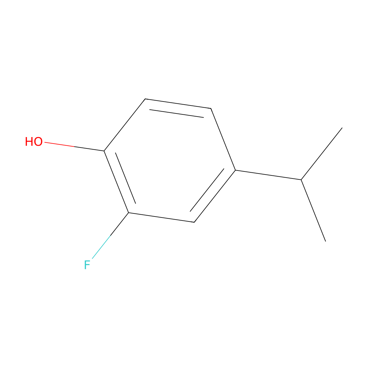2-Fluoro-4-isopropylphenol molecular structure, CAS 197362-75-7