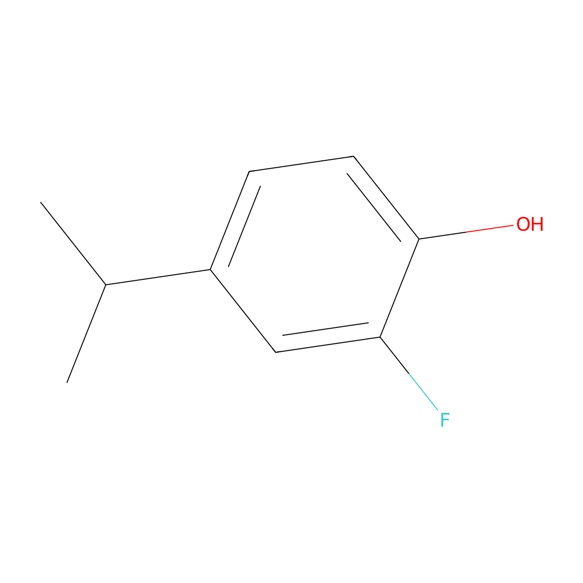 2-Fluoro-4-isopropylphenol molecular structure, CAS 197362-75-7