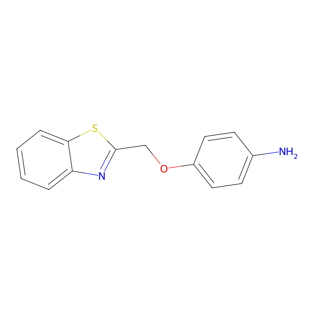 4-(Benzothiazol-2-ylmethoxy)phenylamine molecular structure, CAS 197364-64-0