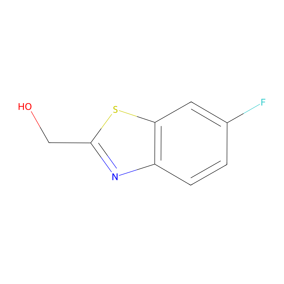 (6-Fluorobenzo[d]thiazol-2-yl)methanol molecular structure, CAS 197364-68-4