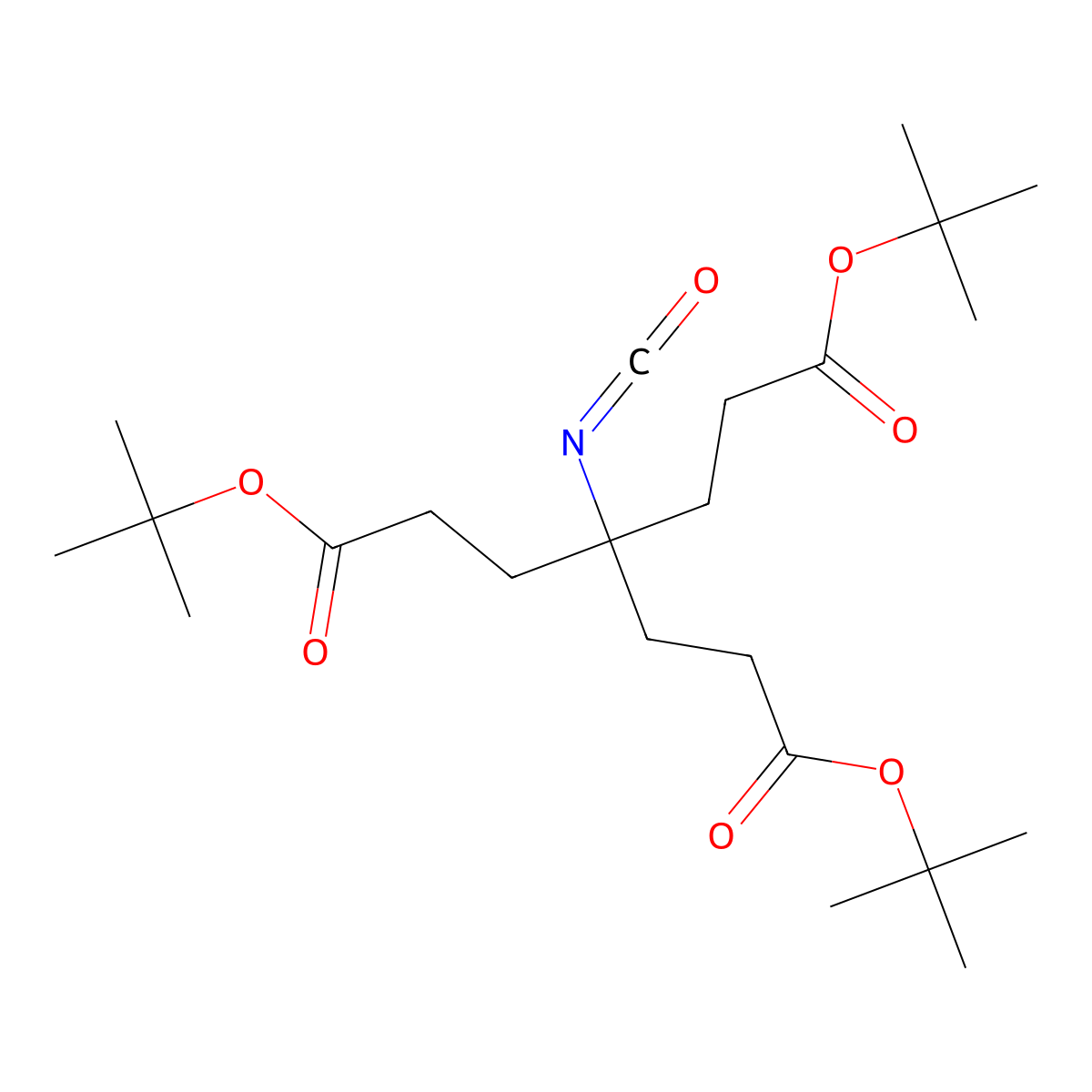 Ditert-butyl 4-isocyanato-4-[3-[(2-methylpropan-2-yl)oxy]-3-oxopropyl]heptanedioate molecular structure, CAS 197368-00-6
