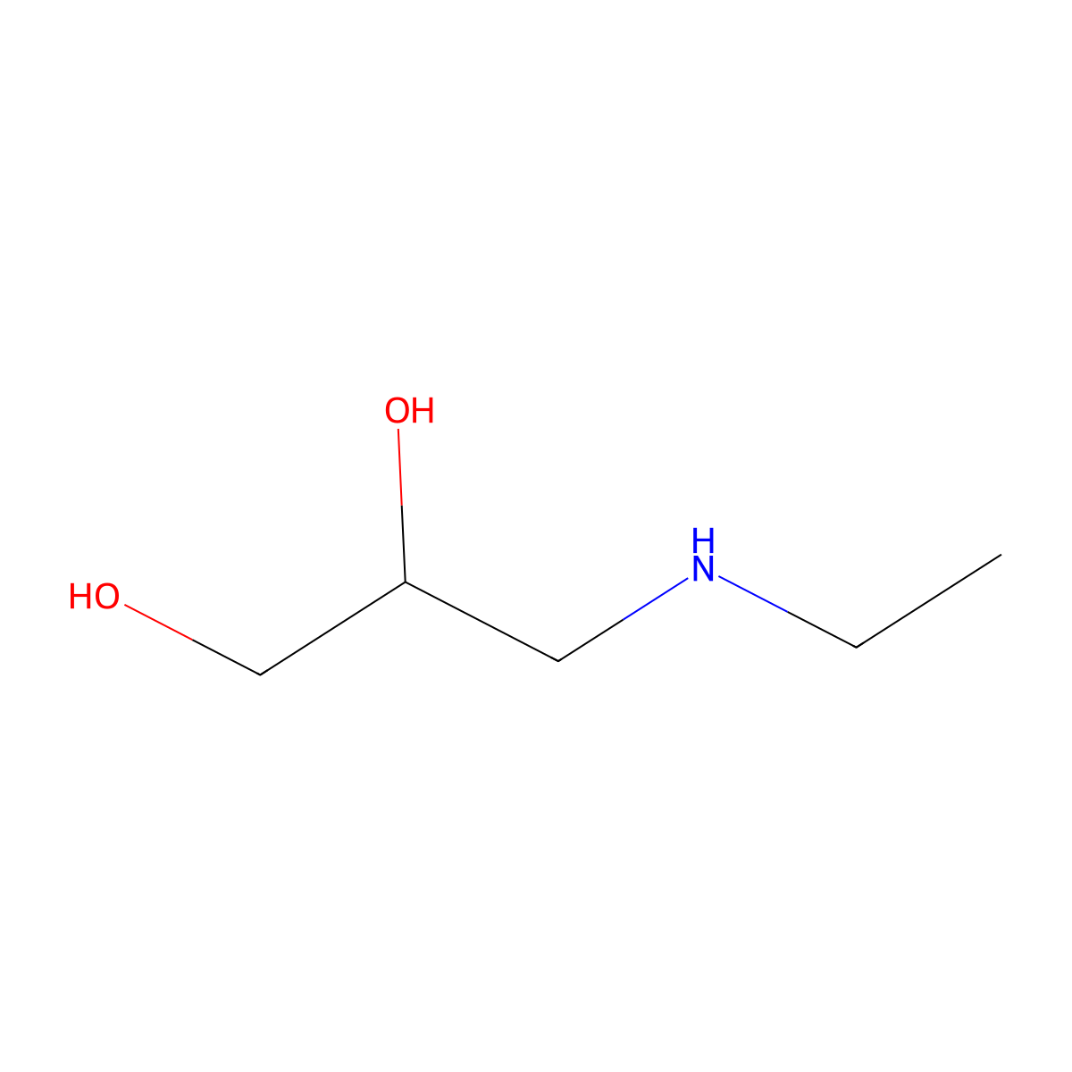 3-(Ethylamino)propane-1,2-diol molecular structure, CAS 19737-19-0