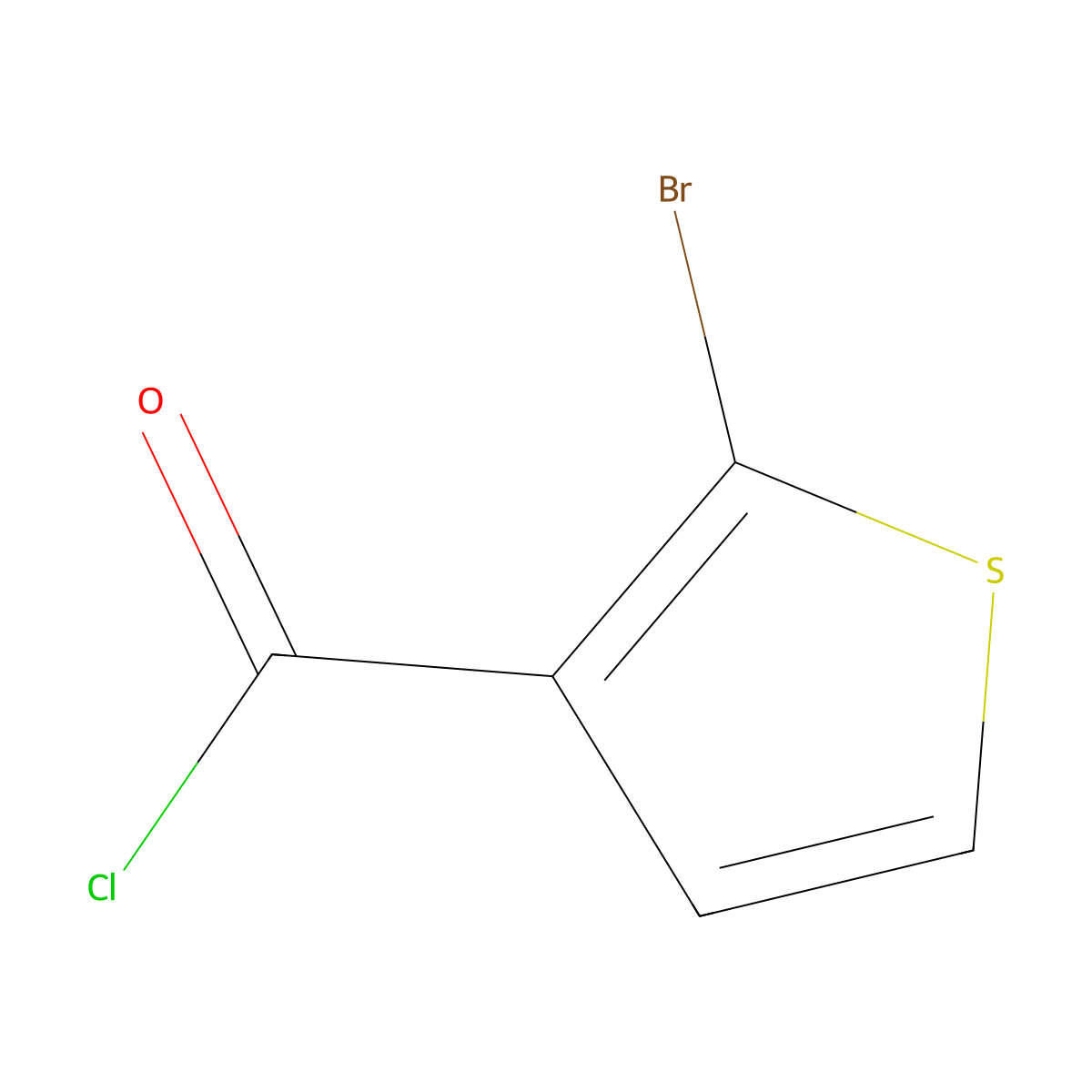 2-Bromothiophene-3-carbonyl chloride molecular structure, CAS 197370-13-1