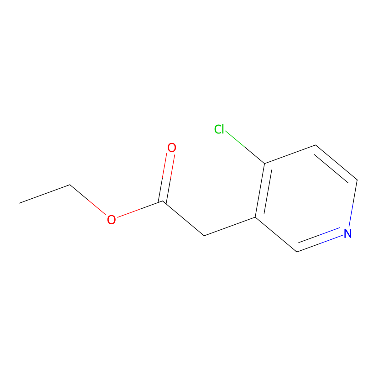 Ethyl 4-chloro-3-pyridylacetate molecular structure, CAS 197376-44-6