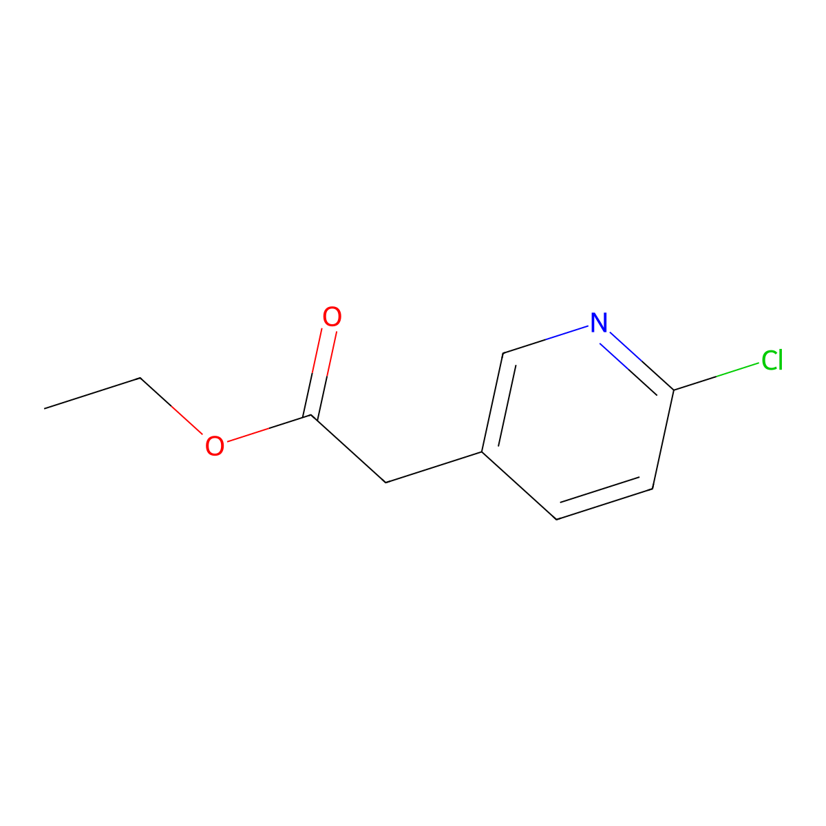 Ethyl 2-(6-chloropyridin-3-yl)acetate molecular structure, CAS 197376-47-9