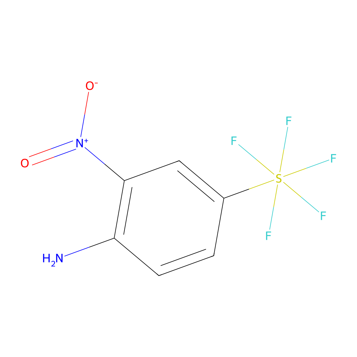 2-Nitro-4-(pentafluorosulfanyl)aniline molecular structure, CAS 197385-06-1