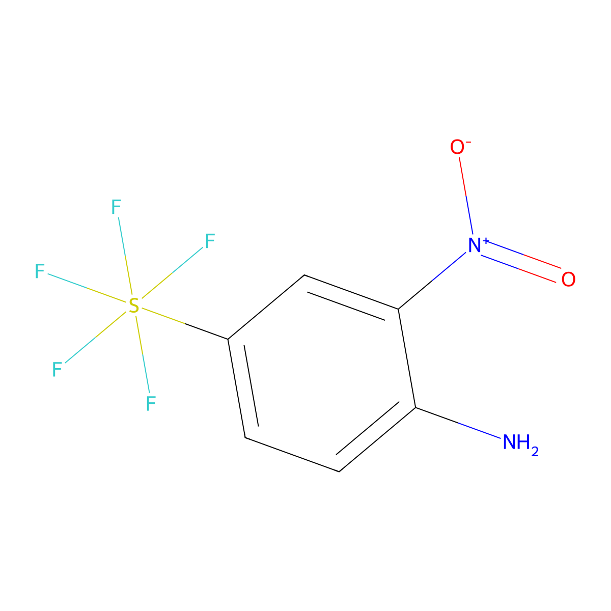 2-Nitro-4-(pentafluorosulfanyl)aniline molecular structure, CAS 197385-06-1