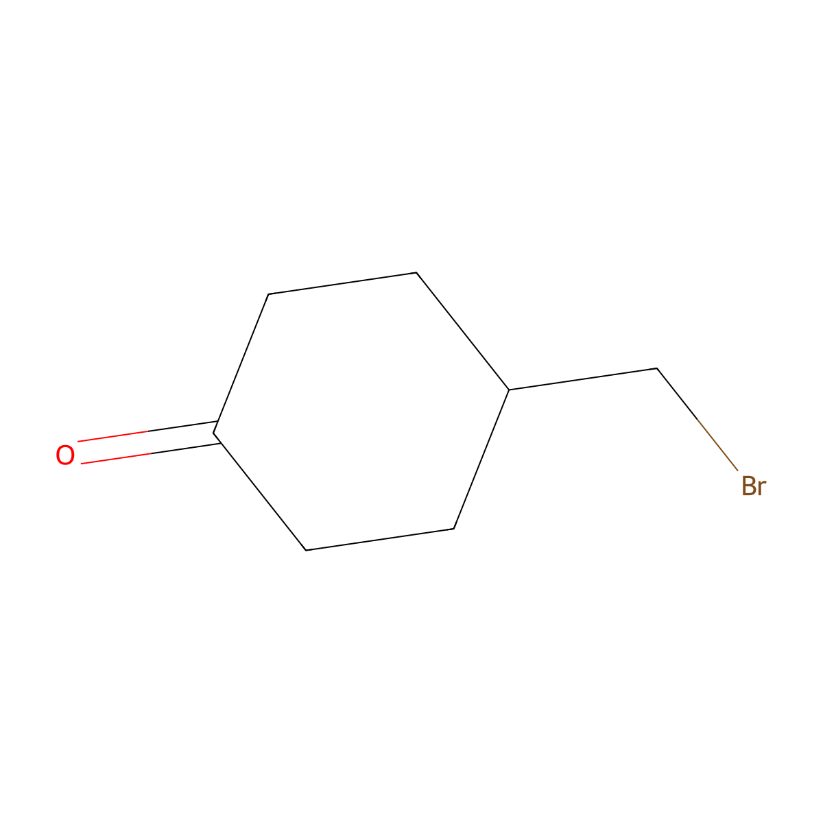 4-(Bromomethyl)cyclohexan-1-one molecular structure, CAS 197387-33-0
