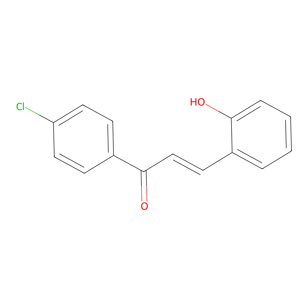 1-(4-Chlorophenyl)-3-(2-hydroxyphenyl)prop-2-en-1-one molecular structure, CAS 19739-02-7
