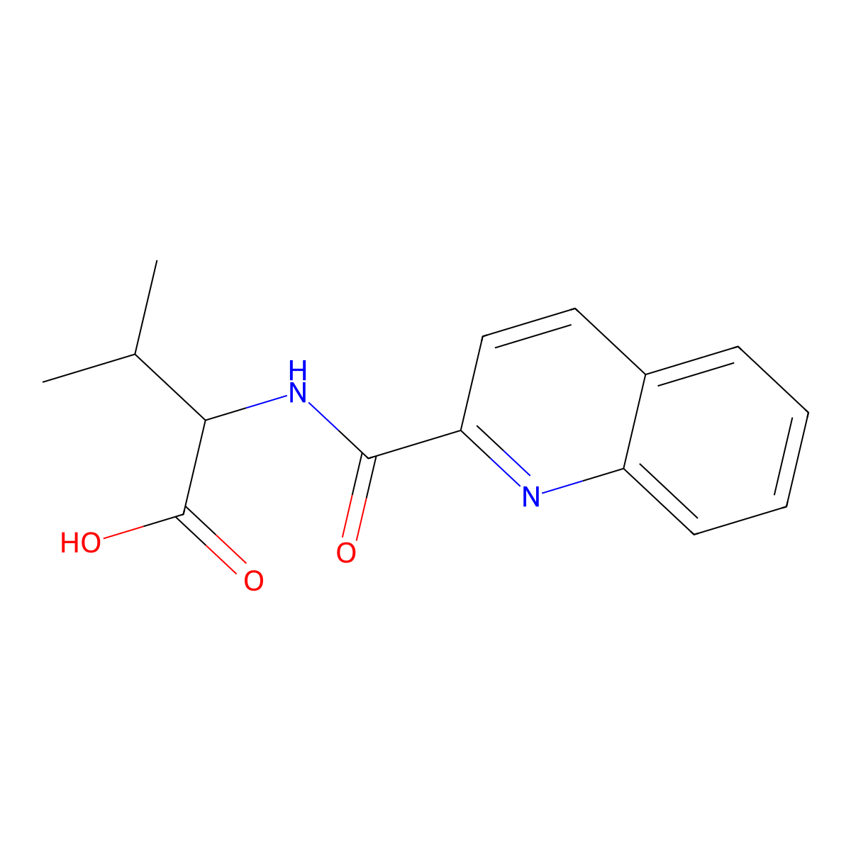 (Quinoline-2-carbonyl)valine molecular structure, CAS 197392-64-6