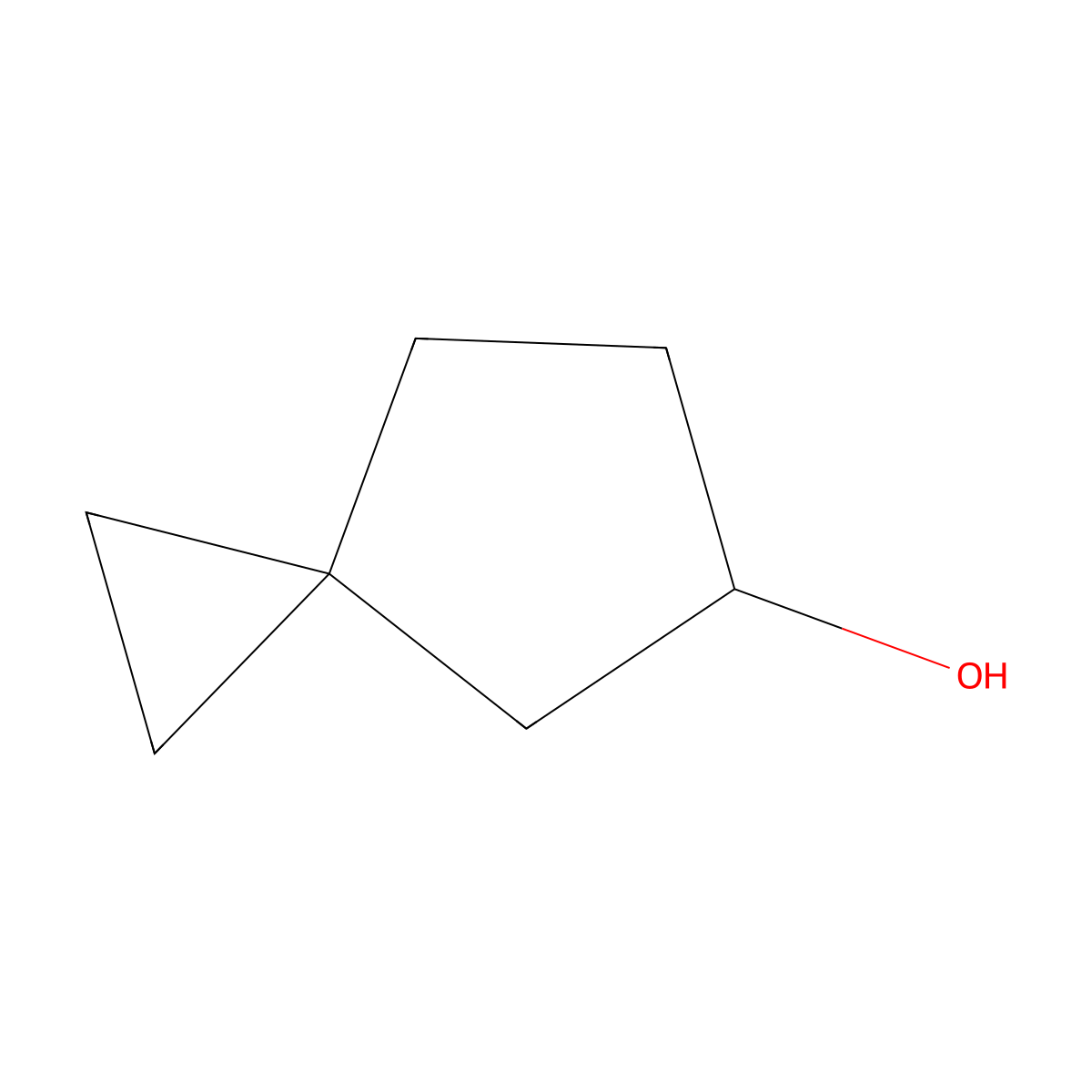 Spiro[2.4]heptan-5-ol molecular structure, CAS 19740-30-8