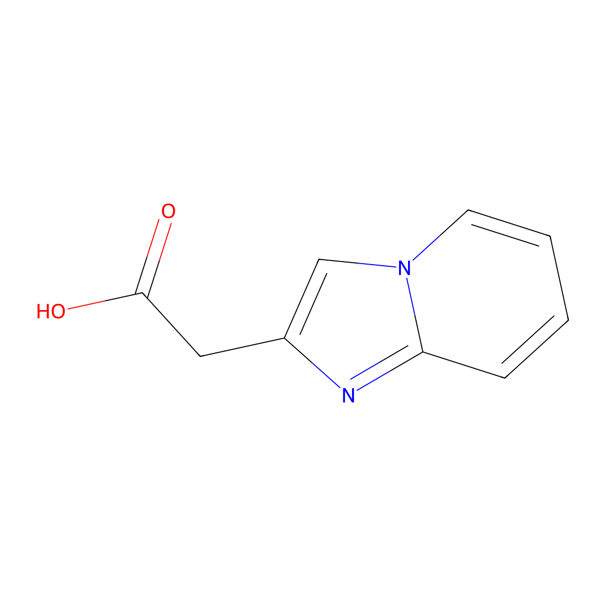 Imidazo[1,2-a]pyridin-2-yl-acetic acid molecular structure, CAS 19741-30-1