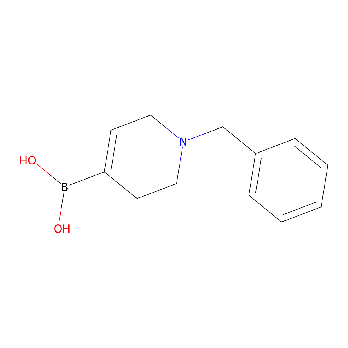1-Benzyl-1,2,3,6-tetrahydropyridine-4-boronic acid molecular structure, CAS 1974329-96-8