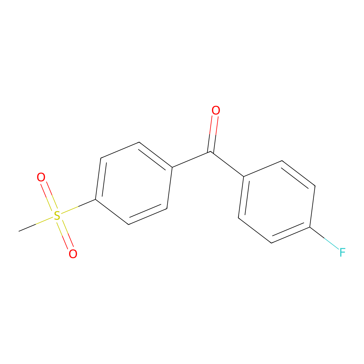 (4-Fluorophenyl)(4-methanesulfonylphenyl)methanone molecular structure, CAS 197438-91-8