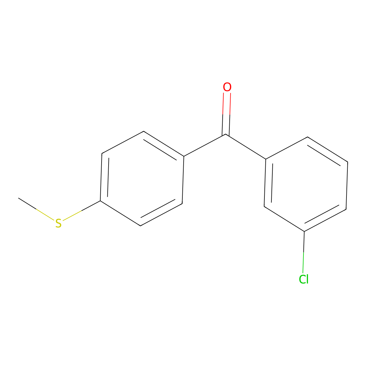 3-Chloro-4'-(methylthio)benzophenone molecular structure, CAS 197438-99-6