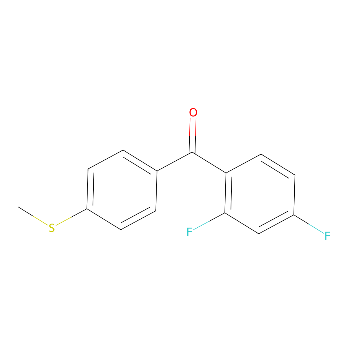 2,4-Difluoro-4'-(methylthio)benzophenone molecular structure, CAS 197439-17-1