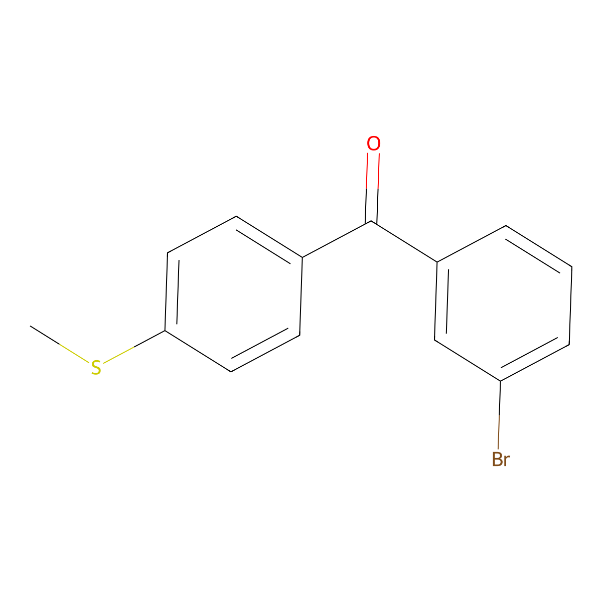 3-Bromo-4'-(methylthio)benzophenone molecular structure, CAS 197439-23-9