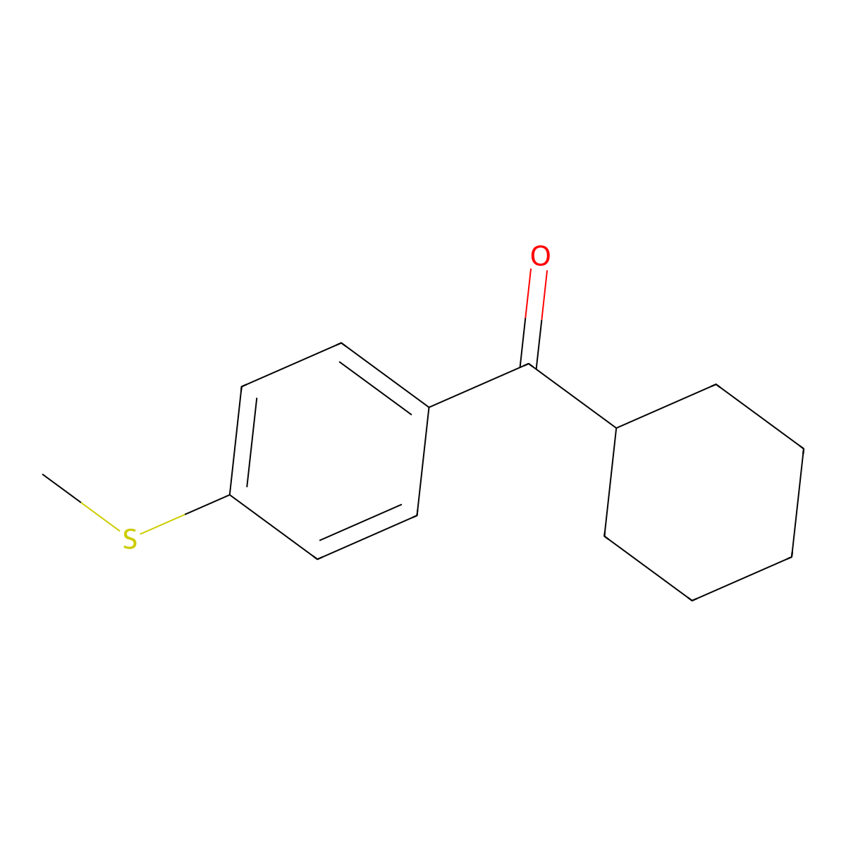 Cyclohexyl 4-thiomethylphenyl ketone molecular structure, CAS 197439-30-8