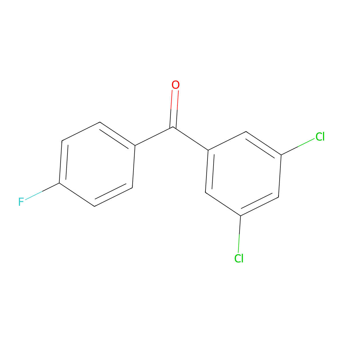 3,5-Dichloro-4'-fluorobenzophenone molecular structure, CAS 197439-66-0