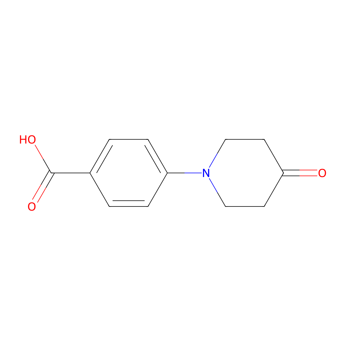 4-(4-Oxopiperidin-1-yl)benzoic acid molecular structure, CAS 197446-34-7