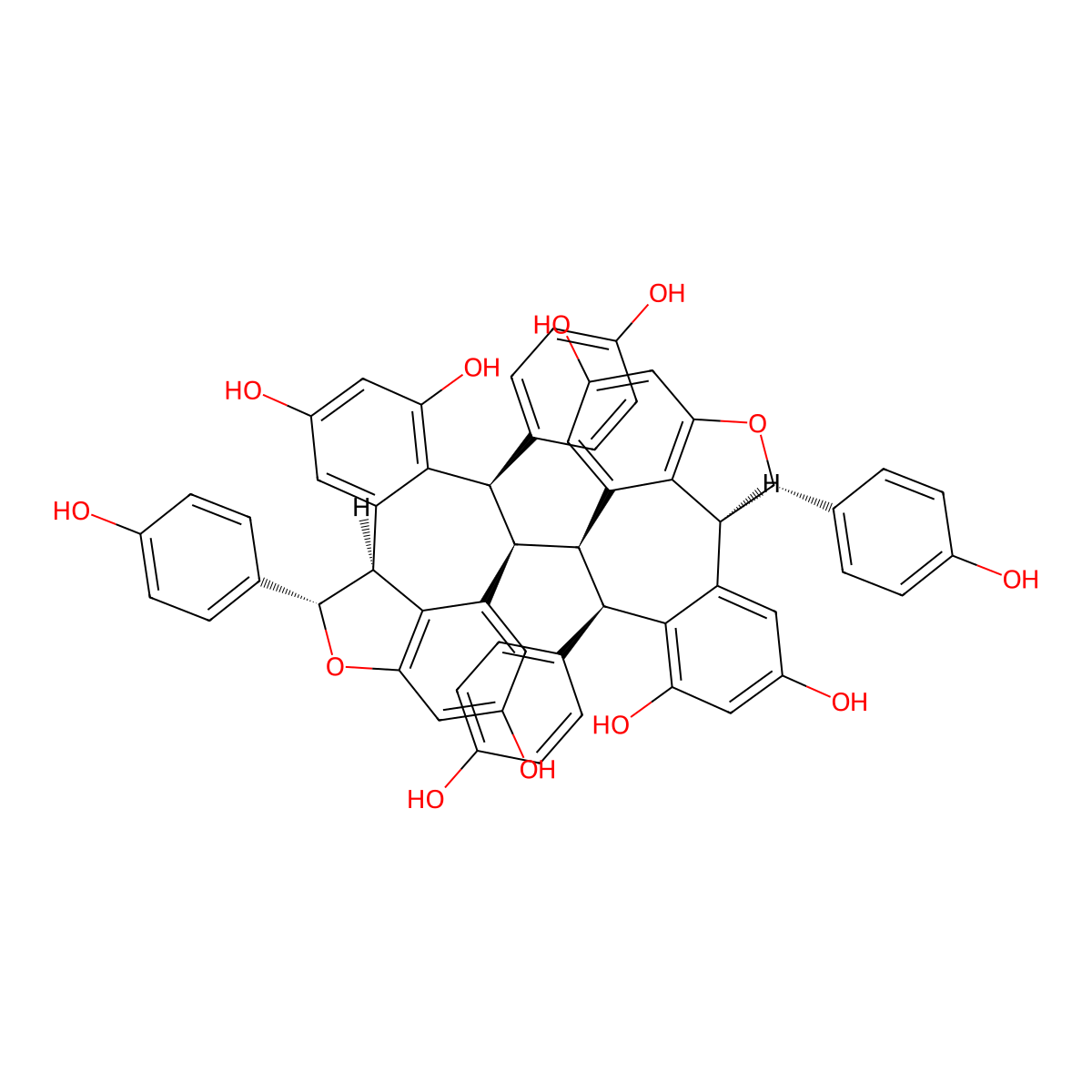 Isohopeaphenol molecular structure, CAS 197446-77-8