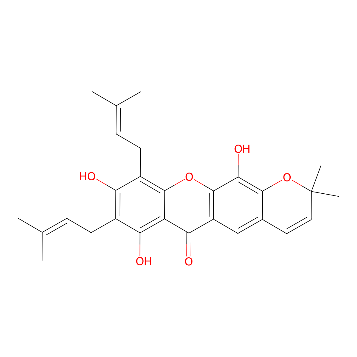 Latisxanthone C molecular structure, CAS 197447-32-8