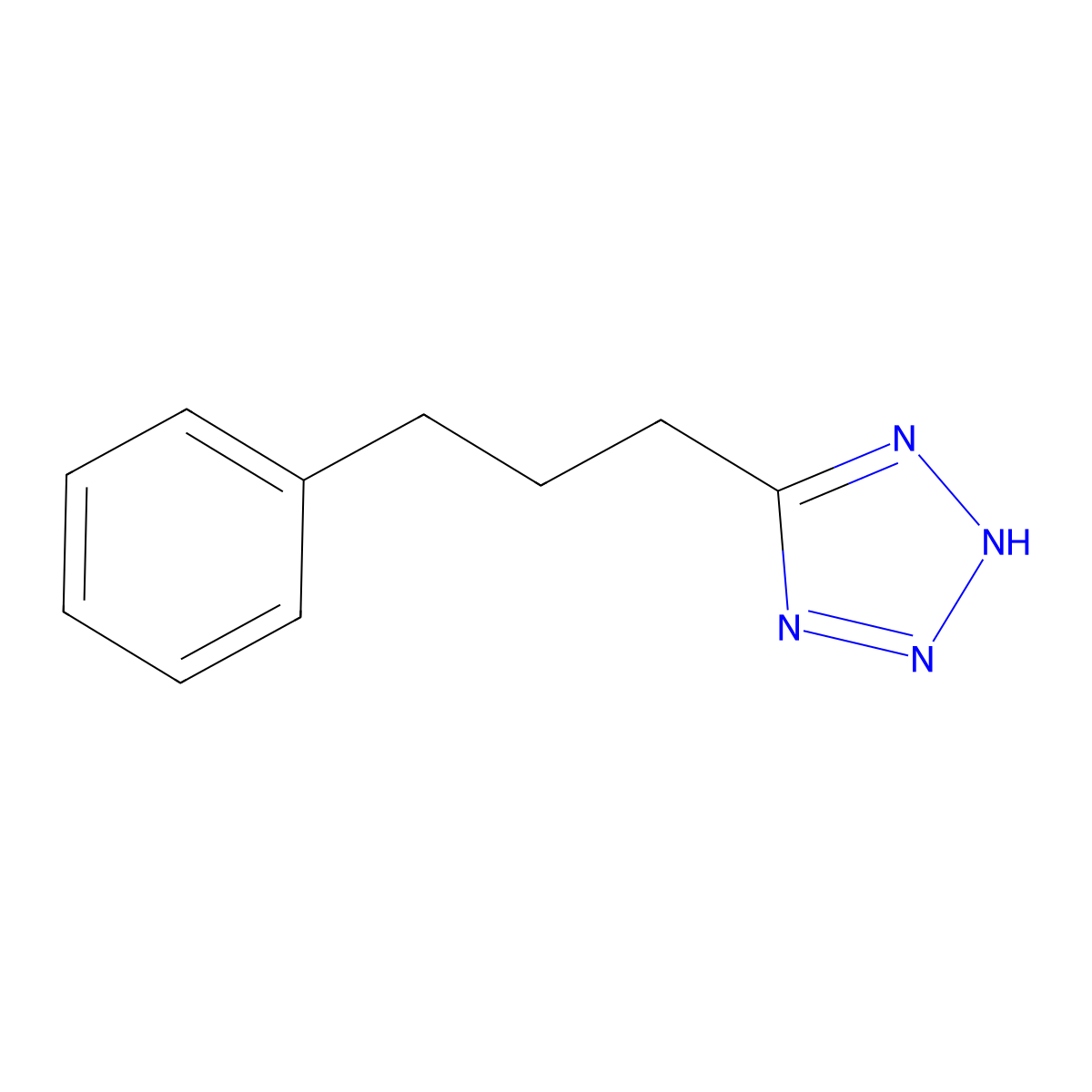 5-(3-phenylpropyl)-1H-1,2,3,4-tetrazole molecular structure, CAS 197447-36-2