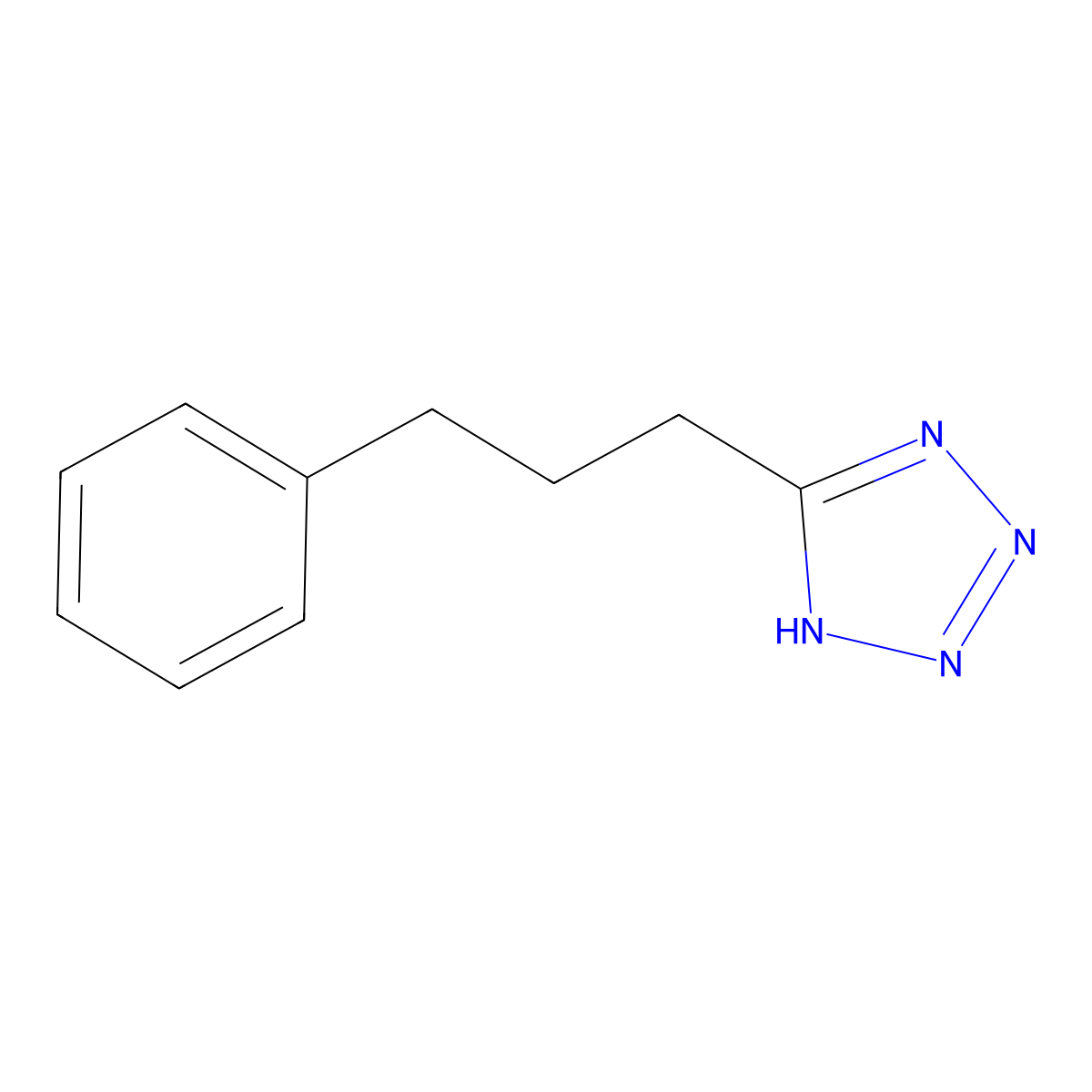5-(3-phenylpropyl)-1H-1,2,3,4-tetrazole molecular structure, CAS 197447-36-2