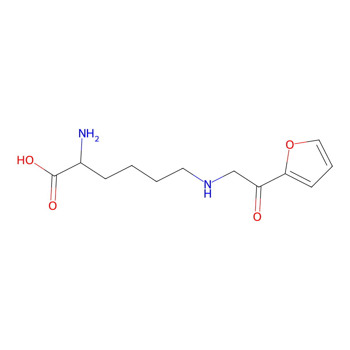 Furosine molecular structure, CAS 19746-33-9
