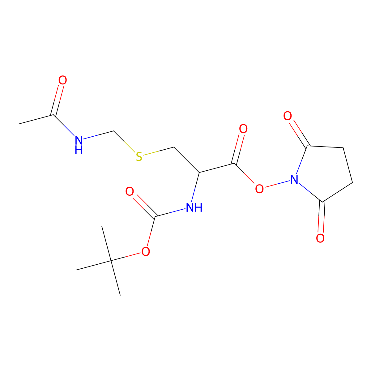 Boc-Cys(Acm)-OSu molecular structure, CAS 19746-38-4