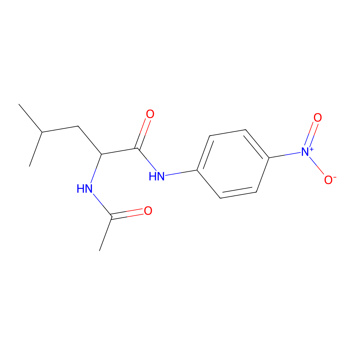 N-Acetyl-L-leucine-p-nitroanilide molecular structure, CAS 19746-40-8
