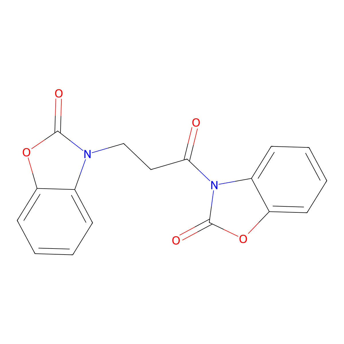 3,3'-(1-Oxo-1,3-propanediyl)bis[2(3H)-benzoxazolone] molecular structure, CAS 19747-15-0
