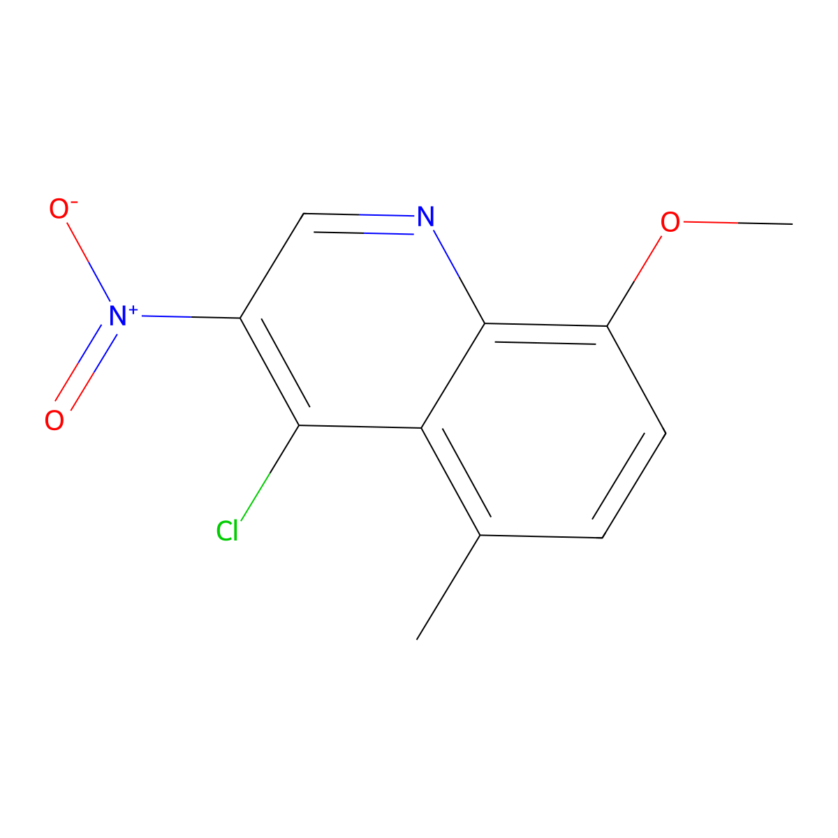 4-Chloro-8-methoxy-5-methyl-3-nitroquinoline molecular structure, CAS 1974746-73-0