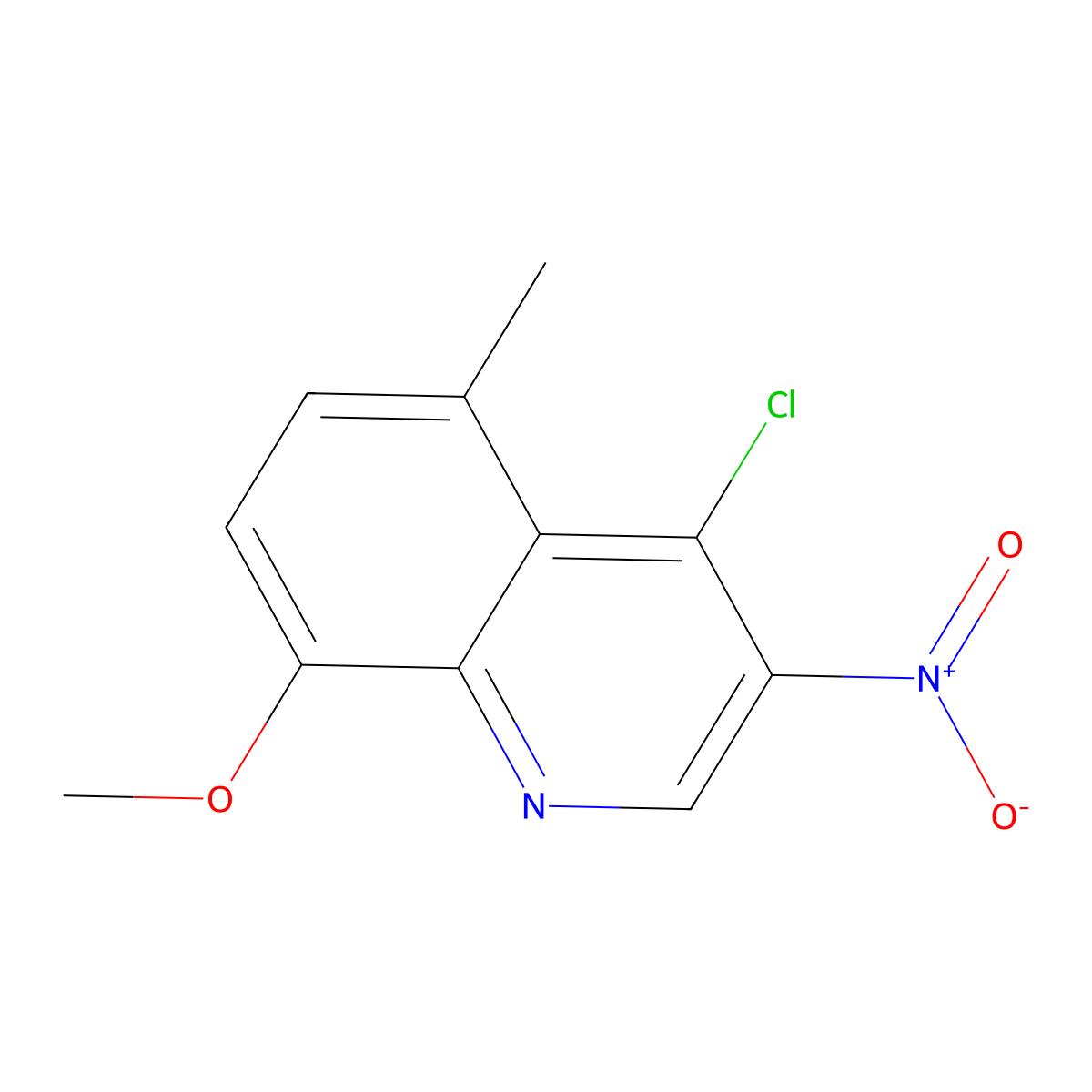 4-Chloro-8-methoxy-5-methyl-3-nitroquinoline molecular structure, CAS 1974746-73-0