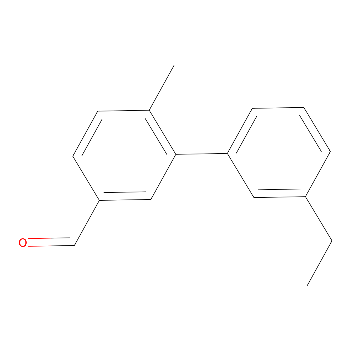3'-Ethyl-6-methyl[1,1'-biphenyl]-3-carboxaldehyde molecular structure, CAS 1974790-81-2