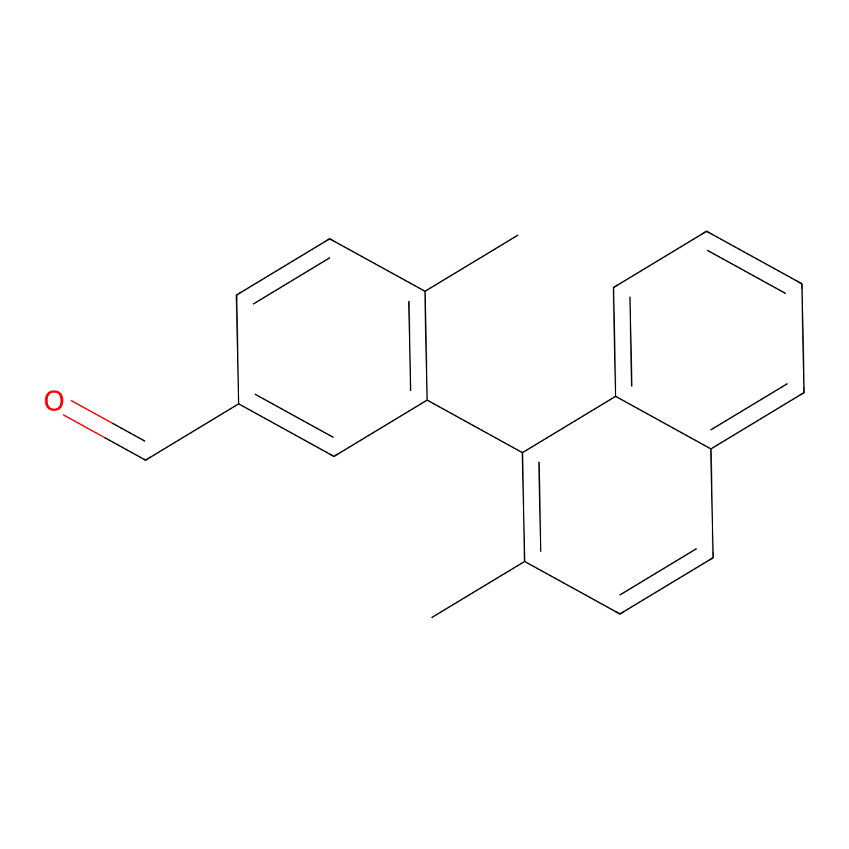 4-Methyl-3-(2-methyl-1-naphthalenyl)benzaldehyde molecular structure, CAS 1974820-28-4