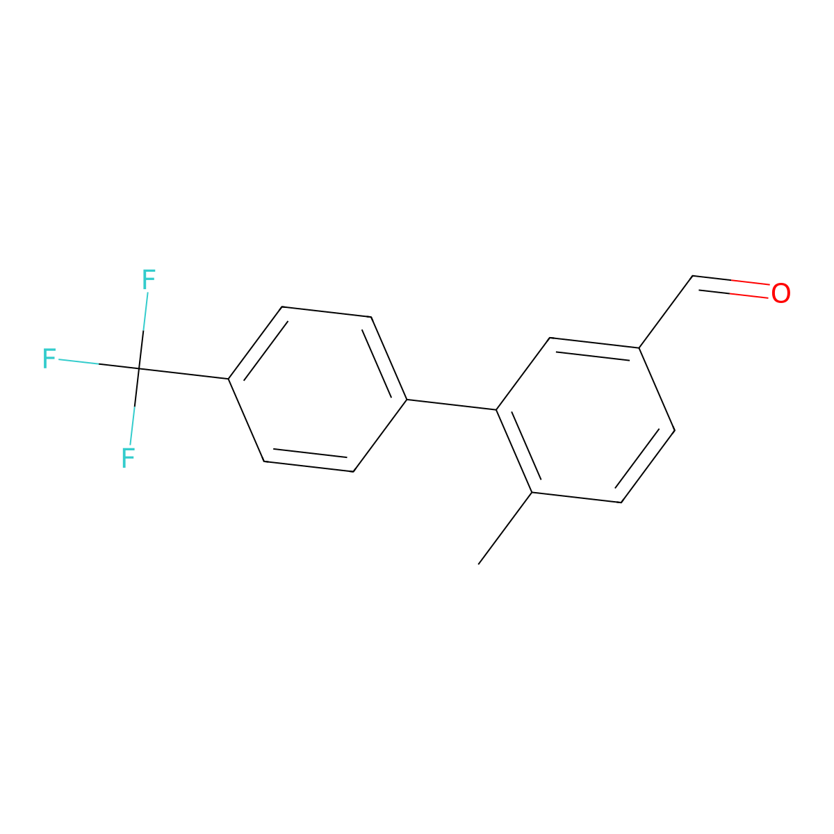 6-Methyl-4'-(trifluoromethyl)[1,1'-biphenyl]-3-carboxaldehyde molecular structure, CAS 1974880-04-0