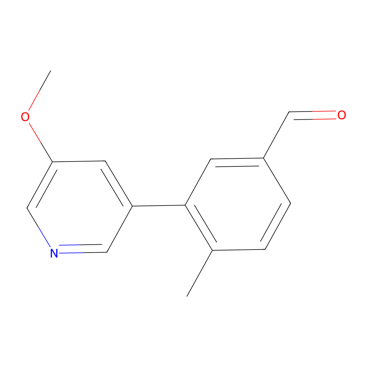 3-(5-Methoxy-3-pyridinyl)-4-methylbenzaldehyde molecular structure, CAS 1974880-57-3