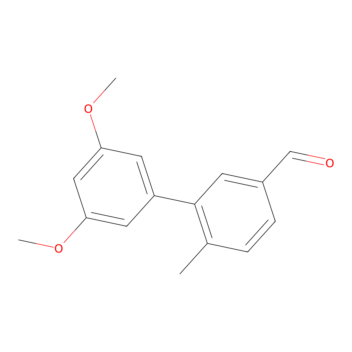 3',5'-Dimethoxy-6-methyl[1,1'-biphenyl]-3-carboxaldehyde molecular structure, CAS 1974892-61-9