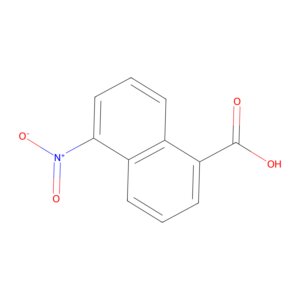5-Nitronaphthalene-1-carboxylic acid molecular structure, CAS 1975-44-6