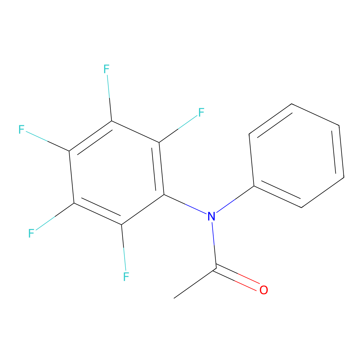 N-(pentafluorophenyl)-N-phenylacetamide molecular structure, CAS 1975-96-8