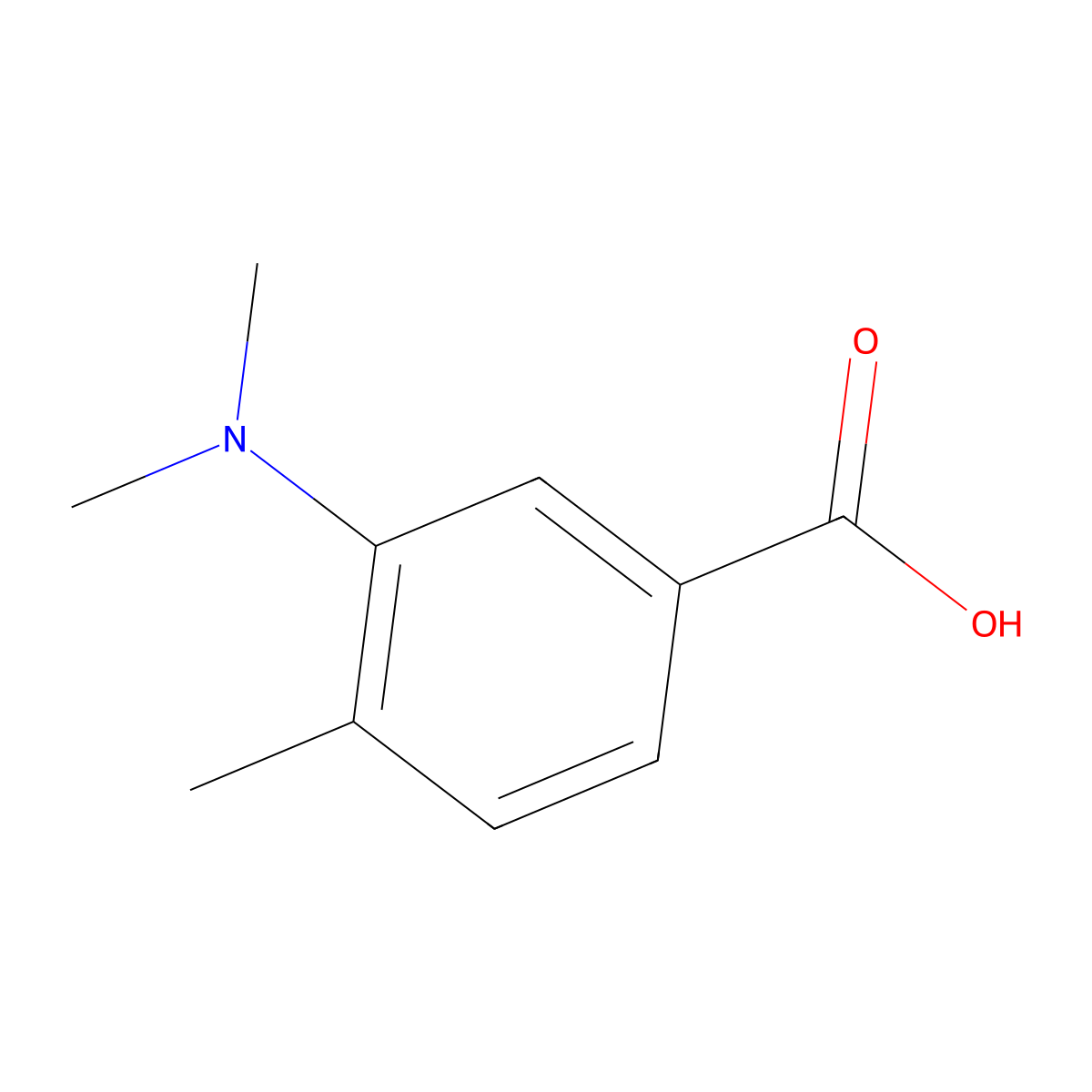 3-(Dimethylamino)-4-methylbenzoic acid molecular structure, CAS 197500-32-6