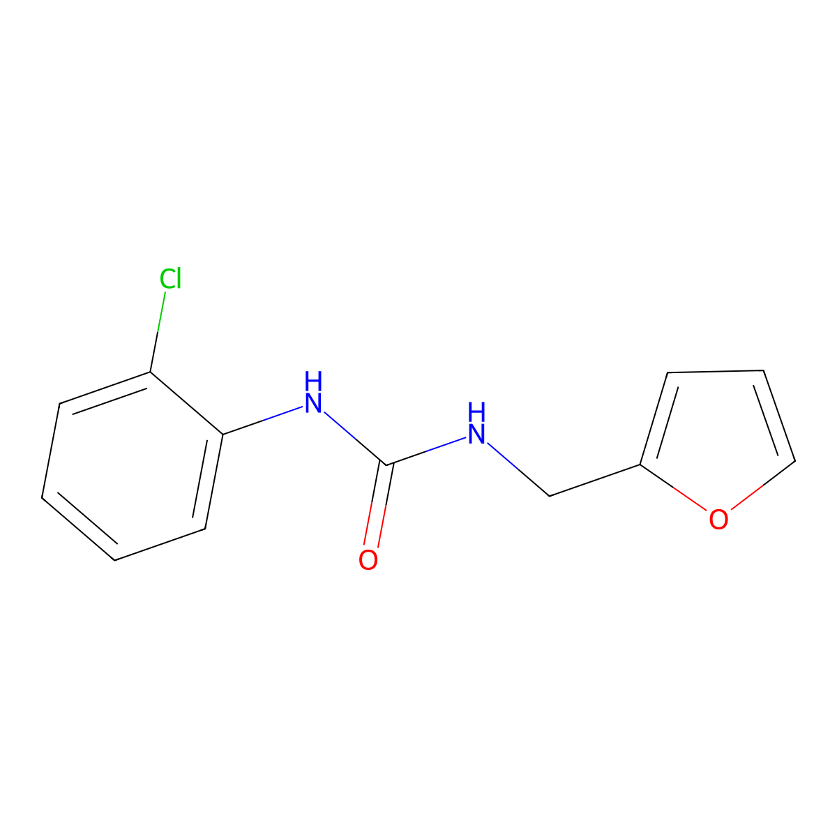 1-(2-Chlorophenyl)-3-(furan-2-ylmethyl)urea molecular structure, CAS 197501-99-8