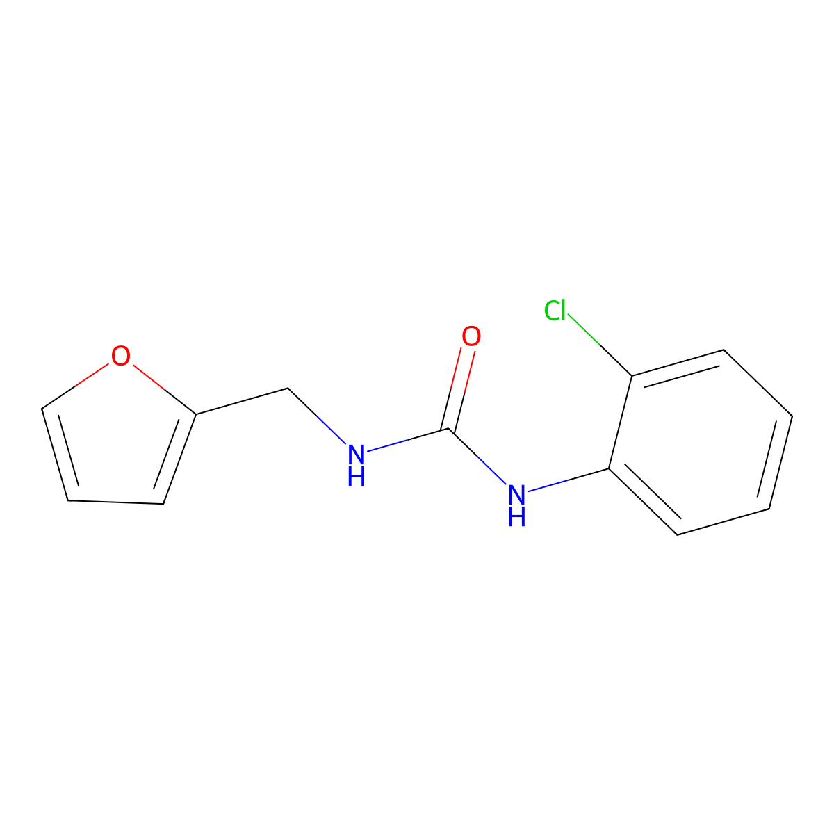 1-(2-Chlorophenyl)-3-(furan-2-ylmethyl)urea molecular structure, CAS 197501-99-8