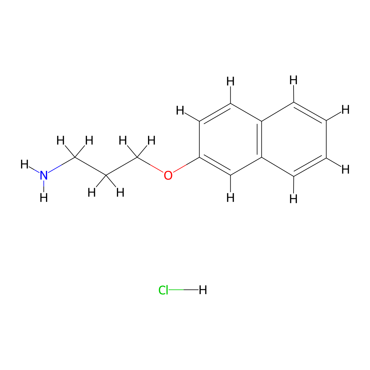 3-(Naphthalen-2-yloxy)propan-1-amine hydrochloride molecular structure, CAS 197504-22-6