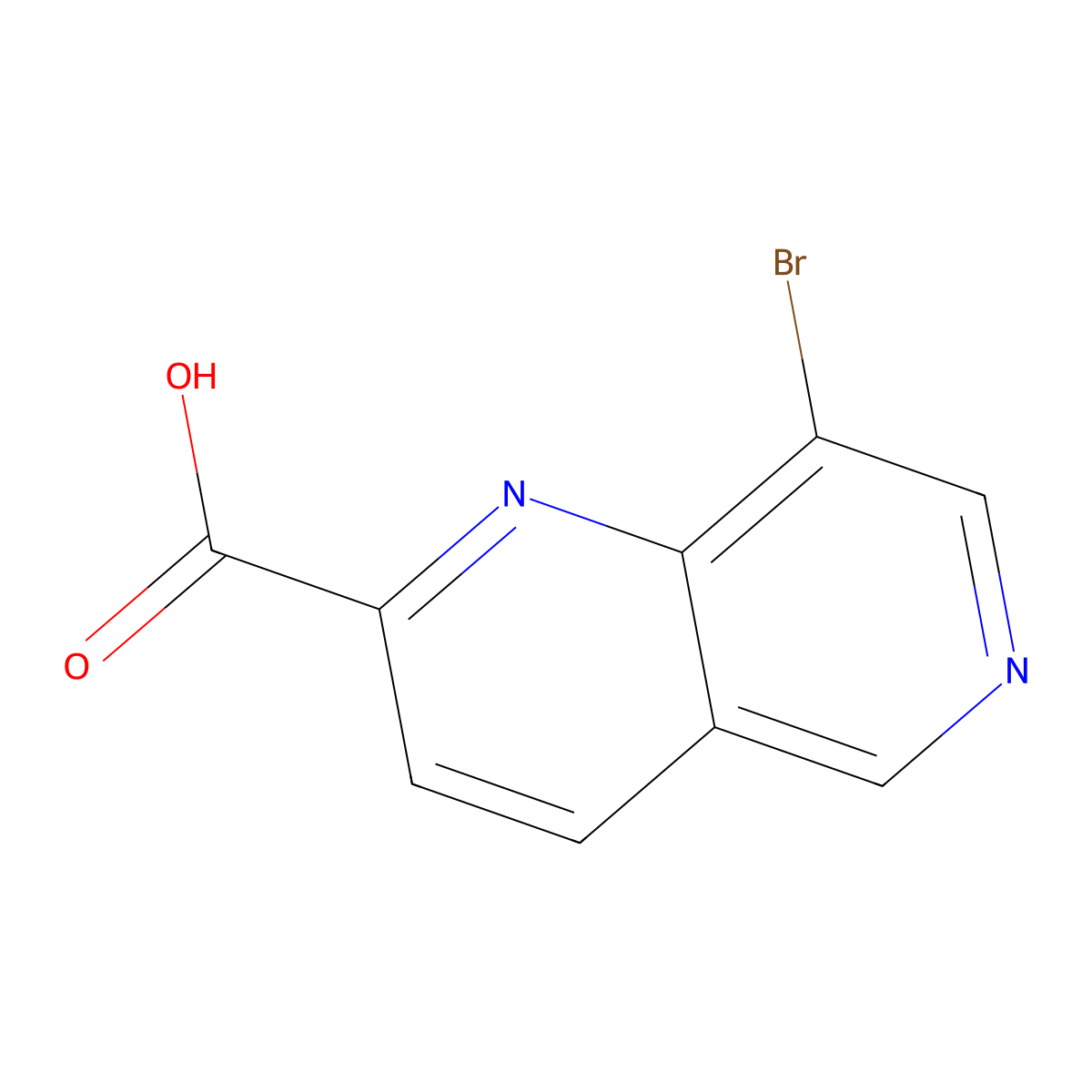 8-bromo-1,6-naphthyridine-2-carboxylic Acid molecular structure, CAS 197507-55-4