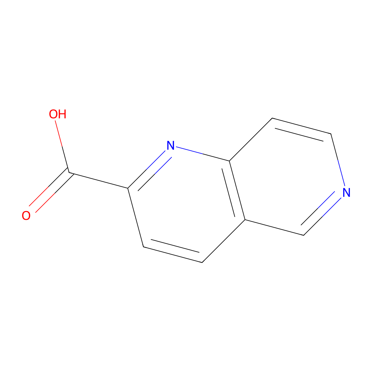 1,6-Naphthyridine-2-carboxylic acid molecular structure, CAS 197507-59-8