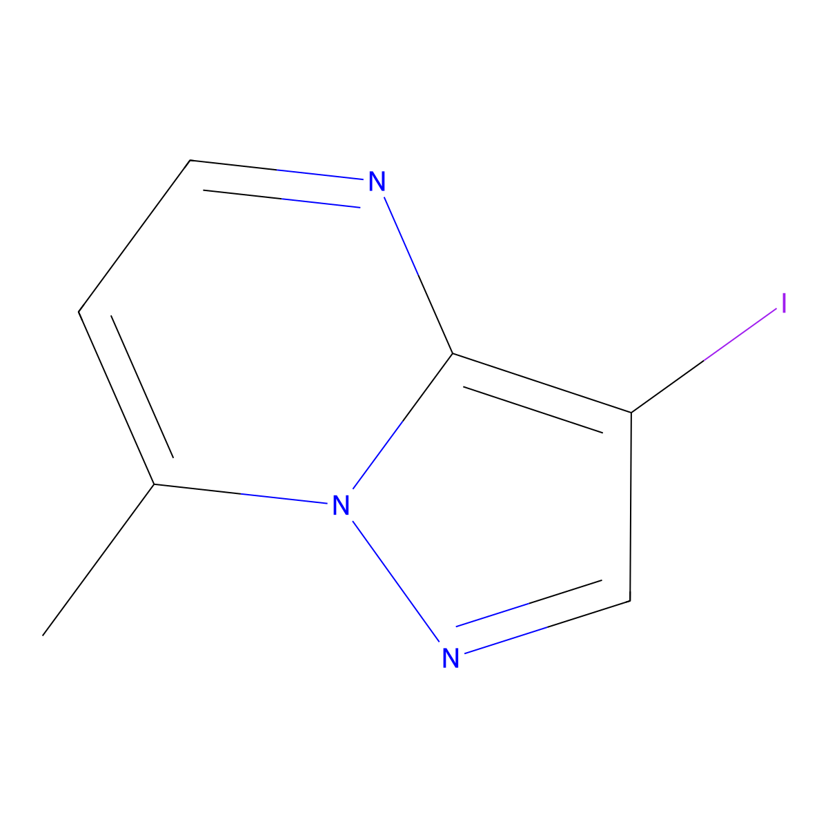 3-Iodo-7-methylpyrazolo[1,5-a]pyrimidine molecular structure, CAS 1975118-00-3
