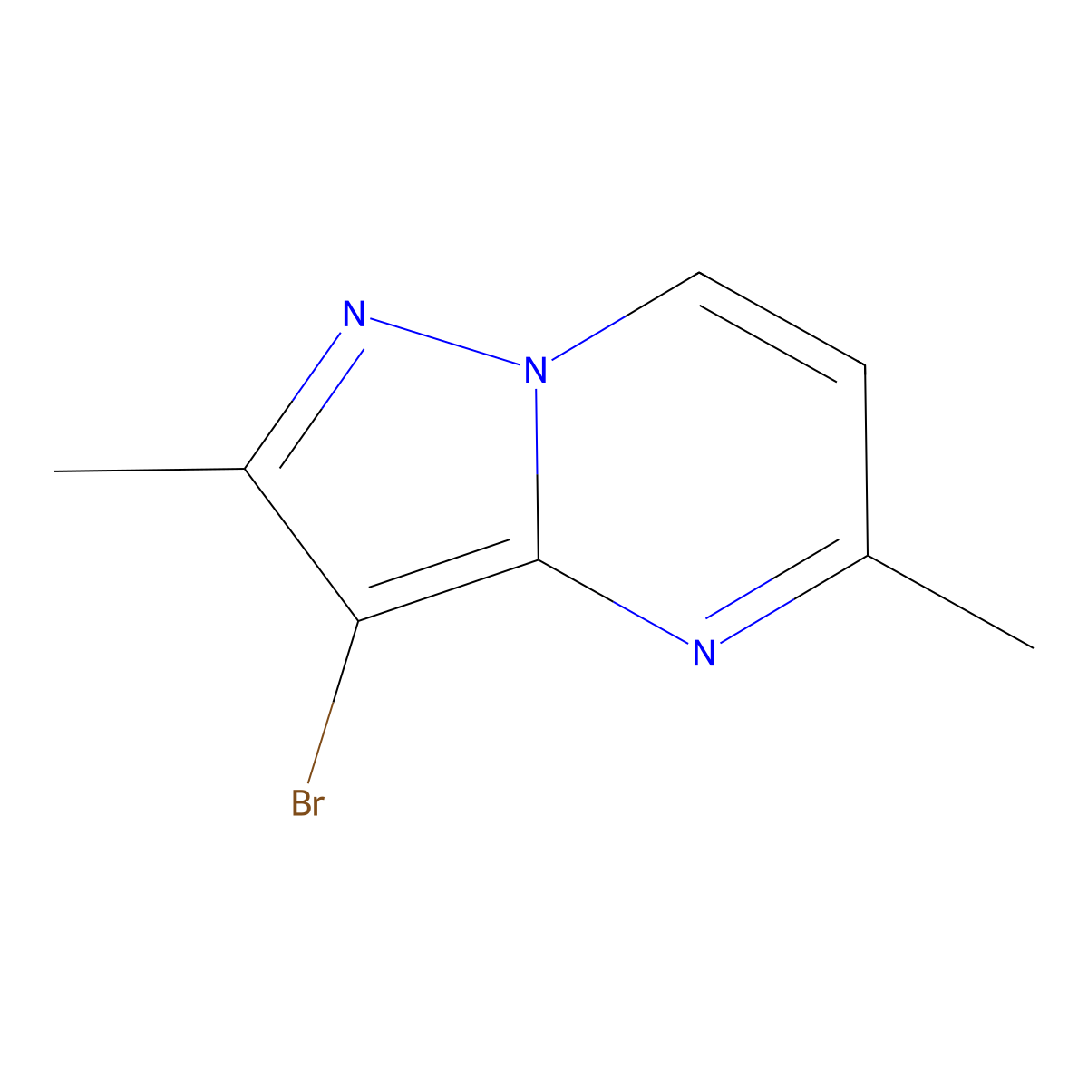3-Bromo-2,5-dimethylpyrazolo[1,5-a]pyrimidine molecular structure, CAS 1975118-29-6