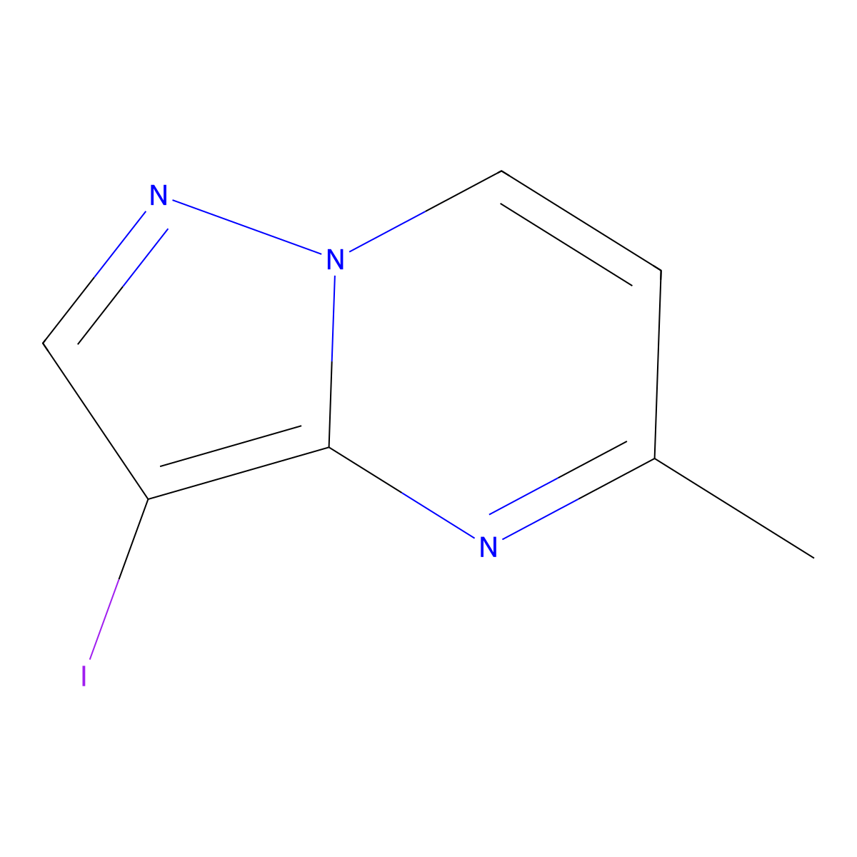 3-Iodo-5-methylpyrazolo[1,5-a]pyrimidine molecular structure, CAS 1975119-28-8